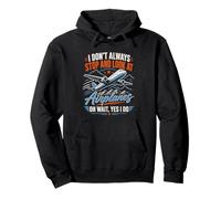 Airplane I Don't Always Stop and Look at Airplanes Aircraft Pullover Hoodie