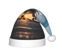 Airplane In The Evening Light 1 Pack Christmas Hats Plush Santa Hat For Teenagers Christmas Costume Party And Holiday Event