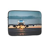 Airplane in The Evening Light Laptop Case, Computer Case Laptop Gifts for Men Women for Travel Abroad