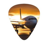 Airplane In The Evening Light Print Guitar Picks Personalized Novelty Guitar Plectrums For Electric Guitar Acoustic Guitar 12 Pack