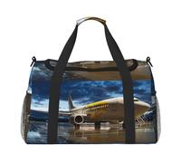 Airplane in The Evening Light Print Hand Travel Bag Ideal for Long-Distance Travel and Daily Use