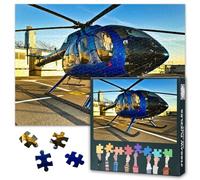 Airplane Jigsaw Puzzles for Adults 1000 Pieces, Blue Helicopter Puzzles 1000 Piece, Modern Artwork Difficult Impossible Challenges, 19.5 x 27.5 Inch