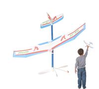 Airplane Kit, Rubber Band Glider, Flying Wood Aircraft, Elastic Motorized Toy, Balsa Propeller Set, Science Category, Hand Launch Plane for Adults Kids Outdoor Sports Yard Playtime