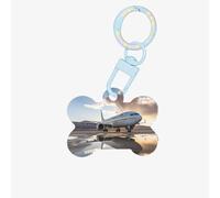 Airplane on Lake Print Acrylic Dog Bone Ornament,Pet Ornament,Key Chain,Gifts Wrapping,for Pet Lovers