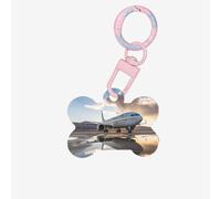 Airplane on Lake Print Acrylic Dog Bone Ornament,Pet Ornament,Key Chain,Gifts Wrapping,for Pet Lovers