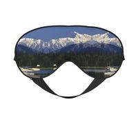 Airplane On Lake Print Sleep Mask Eye Masks Blindfold Eye Cover Eyeshade for Night Sleeping Travel Airplane Ues