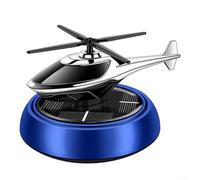 Airplane Ornament Style Solar Powered Car Air Diffuser and Purifier with Rotating Motor, Provides Sustainable Fragrance Dispersion Without Batteries (Blue profound)