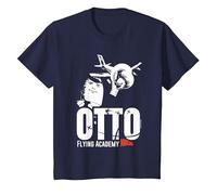 Airplane! Otto Autopilot Flying Academy Kids T-Shirt, Youth, Navy Blue, Large