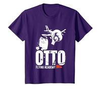 Airplane! Otto Autopilot Flying Academy Kids T-Shirt, Youth, Purple, Medium