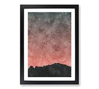 Airplane Over The Mountains in Italy Painting Framed Print | A2 Black Framed Wall Art | Ready to Hang | Modern Vehicle Picture | Living Room Bedroom Lounge Office