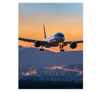 Airplane Paint by Numbers for Adults Flight Painting by Numbers for Adults, Art Supplies with Color Canvas for Painting 80 x 60cm 36 Colors of Acrylic Paint and Brush, Wall Art for Room Decor YH2-4221