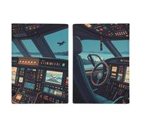 Airplane Passport Holder Personalized Passport Wallet for Women Men Travel Document Organizer Holder