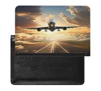 Airplane Passport Holder Vaccine Card Holder Travel Document Organizer Credit Card Organizer for Women/Men