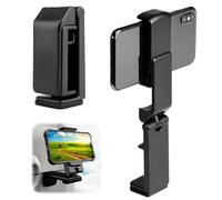 Airplane Phone Holder for Travel, Foldable 360° Rotatable Phone Clamp with Adjustable Clip, Universal Mount Phone Holder for Plane Seat Tray Desk Bed Flying Essentials, Hands-free Holders for Flying