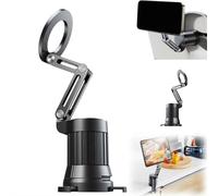 Airplane Phone Holder,Travel Essentials Phone Holder for Magnetic, 2025 Upgraded 360° Rotation Foldable Suction Cup Phone Mount Stand,High-speed Rail Kitchen Drama Tablet Holders