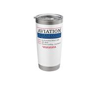 Airplane Pilot Aviation Cheat Codes 7500 Fly Formation with Stainless Steel Insulated Tumbler