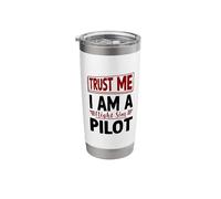 Airplane Pilot Design for Airline Captain - Flight Sim Pilot Stainless Steel Insulated Tumbler