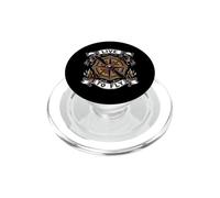 Airplane Pilot Live To Fly Aviation Compass Art PopSockets PopGrip for MagSafe