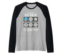Airplane Pilot The Only Six Pack Ever Need Student Pilot Raglan Baseball Tee