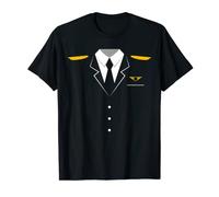 Airplane Pilot Uniform T-Shirt | Halloween Captain Shirt T-Shirt