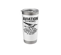 Airplane Pilot Vintage Aviation in A Nutshell Always Try to Stainless Steel Insulated Tumbler