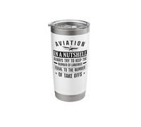 Airplane Pilot Vintage Biplane Aviation in A Nutshell Always Stainless Steel Insulated Tumbler