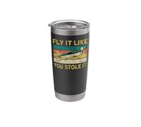 Airplane Pilot Vintage Fly It Like You Stole It Stainless Steel Insulated Tumbler