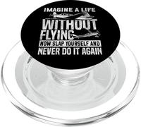 Airplane Pilot Vintage Imagine A Life Without Flying Now PopSockets PopGrip for MagSafe