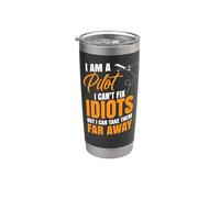 Airplane Pilot Vintage Jet Plane I Am A Pilot I Can't Fix Stainless Steel Insulated Tumbler