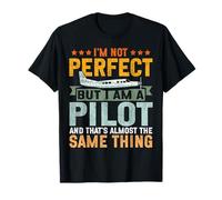 Airplane Pilot Vintage Retro I'm Not Perfect But I Am A T-Shirt
