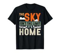 Airplane Pilot Vintage Retro The Sky Isn't The Limit It's T-Shirt