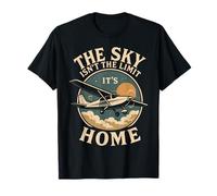 Airplane Pilot Vintage Retro The Sky Isn't The Limit It's T-Shirt