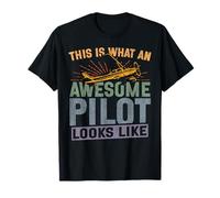 Airplane Pilot Vintage Retro This is What an Awesome Pilot T-Shirt