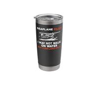 Airplane Pilot Vintage Seaplane Pilot I May Not Walk On Stainless Steel Insulated Tumbler
