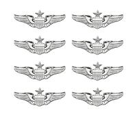 Airplane Pin,Pilot Wings Pin,Silver Air Force Senior Pilot Wing Badge,Pilot Costume Lapel Pins,Metal Aviator Pins for Hat Shirt Uniform Costume,Gift for Flight Schools & Graduation, Standard size