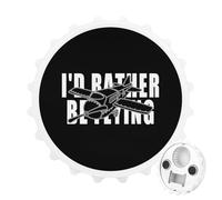 Airplane Plane I'd Rather Be Flying 2 in 1 Magnetic Beer Bottle Opener Fridge Magnets Easy Storage Gift for Men Women White-Style