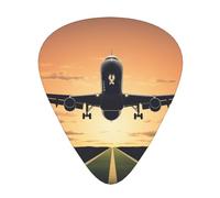 Airplane Printed Guitar Picks 12-Piece Set - Comfortable, Versatile Plectrum for All Guitar Styles & Players