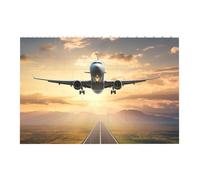 Airplane Printed Jigsaw Puzzle 14.4x9.8 CM, Rectangular Puzzle Challenging Game for Adults Gifts, Family Fun Decorative Wall Decor