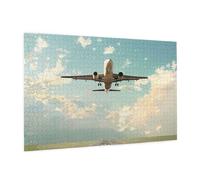 Airplane Printed Picture Puzzle 1000 Pieces,Personalised Jigsaw Puzzle,Wooden Jigsaw Puzzles For Adults And Kids,Fun Jigsaw Puzzles As A Xmas Gift Or Decorative Collection.