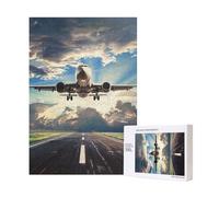 Airplane Printed Wooden Intelligence Puzzle 28x40 CM, 300 Pieces(boxed) Jigsaw Puzzles Education Game for Adults, Home Decoration Puzzle