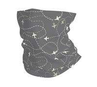 Airplane Routes Around The World Headband 26X30Cm Universal Neck Scarf Non-Slip Facial Covering For Yoga Tennis Running
