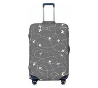 Airplane Routes Around The World Travel Luggage Covers - Elasticity Suitcase Covers Protector for Luggage 18-32 Inch