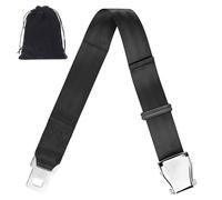 Airplane Seat Belt Extender, Universal Compatible E-11 Safety Certified, Airport Essentials, Adjustable Large Size 6-32 Inch, Fits Pregnant, Obese, Comes with Storage Bag and Adjustable Steel Buckle