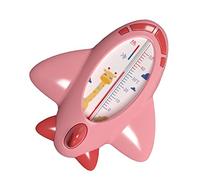 Airplane Shape Baby Bath Thermometer with Room Thermometer Baby Water Thermometer (Pink)