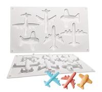 Airplane Silicone Mold DIY Party Cupcake Topper Fondant Cake Decorating Tools Candy Clay Chocolate Gumpaste Molds 1PCS