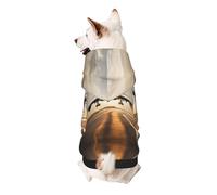 Airplane Small Dog Hoodie Cute Printed Pet Sweater with Hood for Small Breed Dogs, Lightweight Comfortable