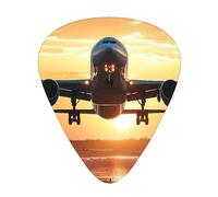 Airplane Sun Guitar Picks Gift Set - Smooth Durable Plectrums For Acoustic, Electric & Bass Guitar, Perfect Present For Guitar Lovers & Musicians