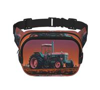 Airplane sunset Fanny Pack for Women Men Fashion Waist Pack Adjustable Belt Bag for Workout Running Travelling Casual Waist Bag, Aesthetic Tractor, One Size