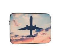 Airplane Sunset Sky Printed Laptop Bag, 10 inch Laptop Sleeve, Suitable for Travel and Business Trips