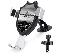 Airplane Taking Off From The Airport Front View Car Phone Mount Stand, Hands Free Cell Mobile Phone Holder, Non-Slip Ultra Stable Universal Fit Automobile Clamp Cradle